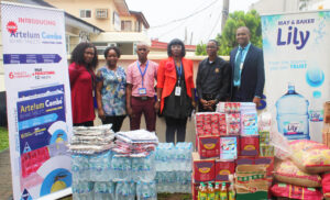 Love Home Orphanage in Magodo with children receiving supplies